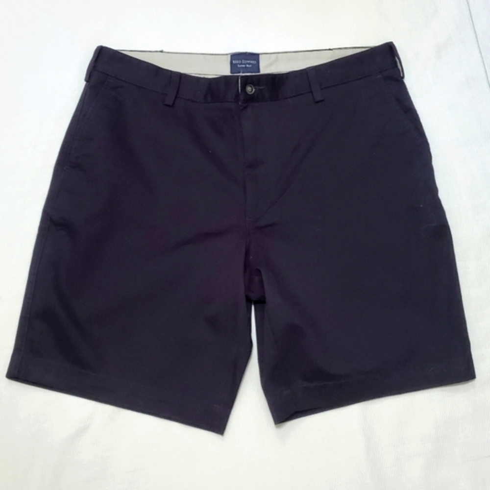 Reed Edward Black Summer Wash Cotton Shorts 38 Waist